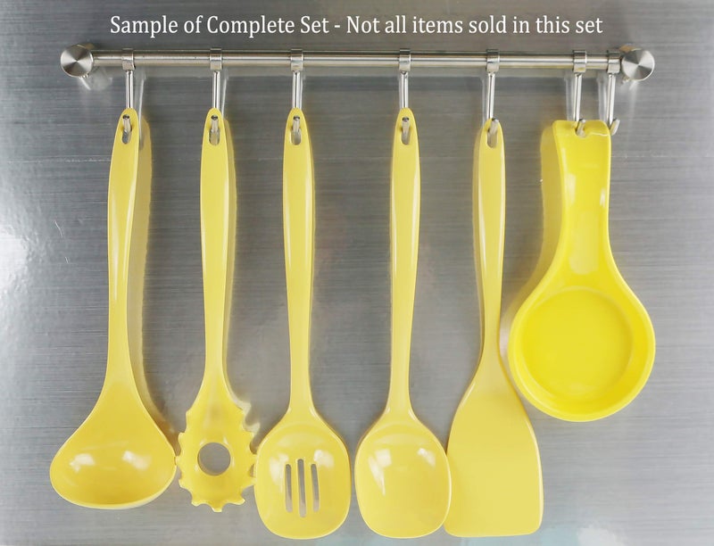 Reston Lloyd Cooking Spoon for Serving, Basting, Mixing, Heat Resistant, BPA Free Melamine 11 inch Utensil with Ergonomic Handle, Lemon - Image 1